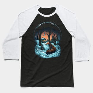 Winter Fox Baseball T-Shirt